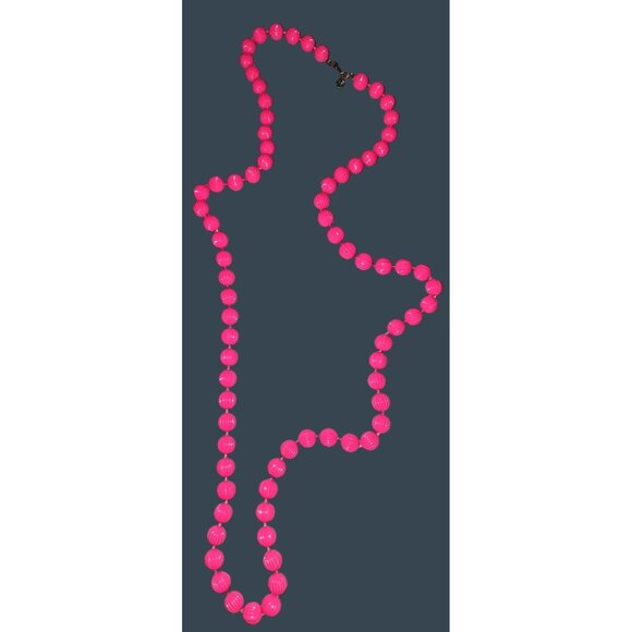 1960s Mid Mod Gorgeous Pink Beaded Necklace Sara Coventry Vintage Retro - Picture 1 of 12